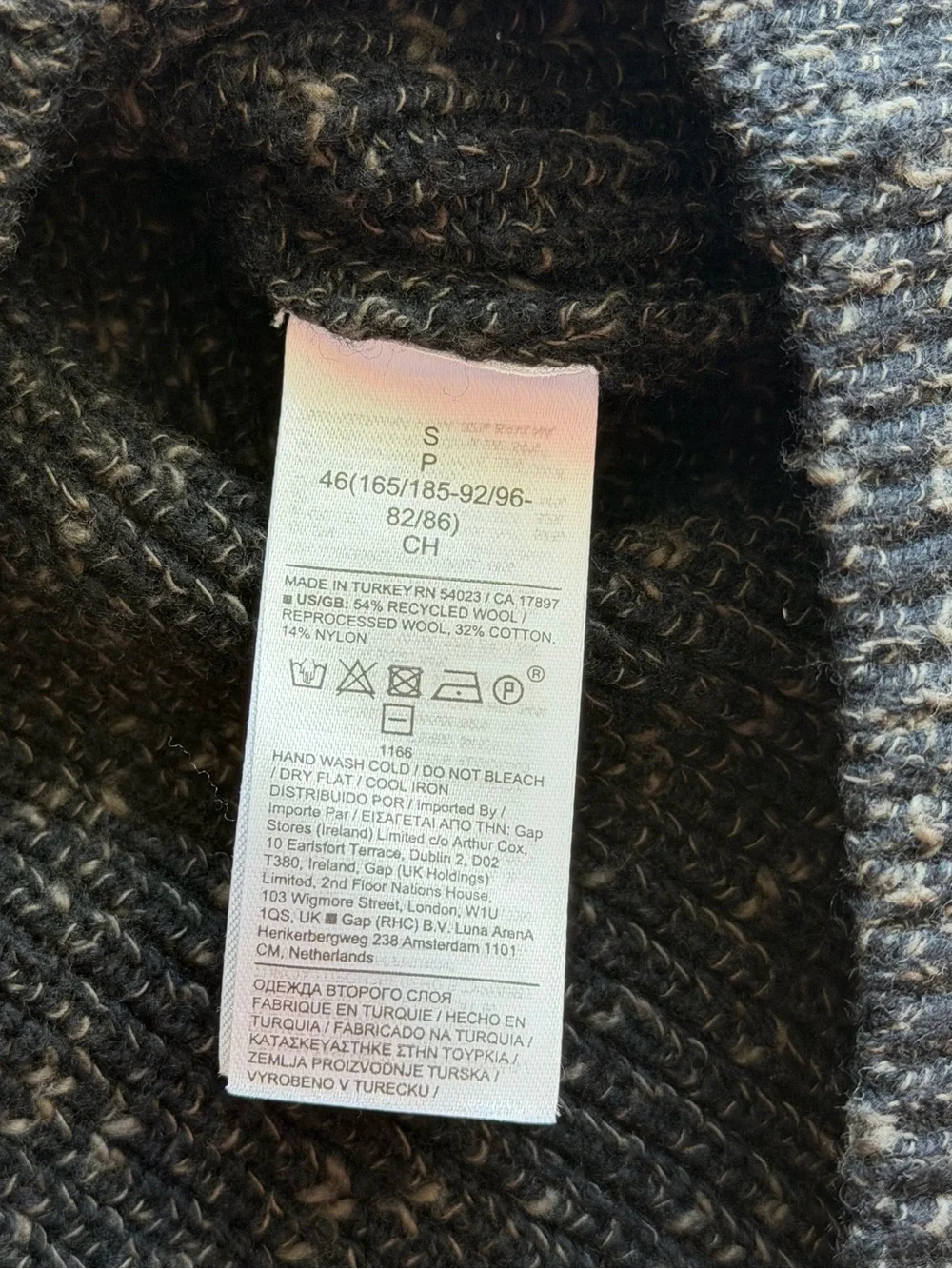 Banana Republic Men's Navy Knit Sweater Pullover Size S Italian Yarn Wool Blend